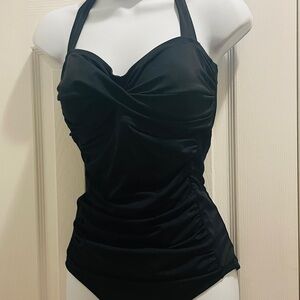 Jantzen classy ruched halter one piece sz 12